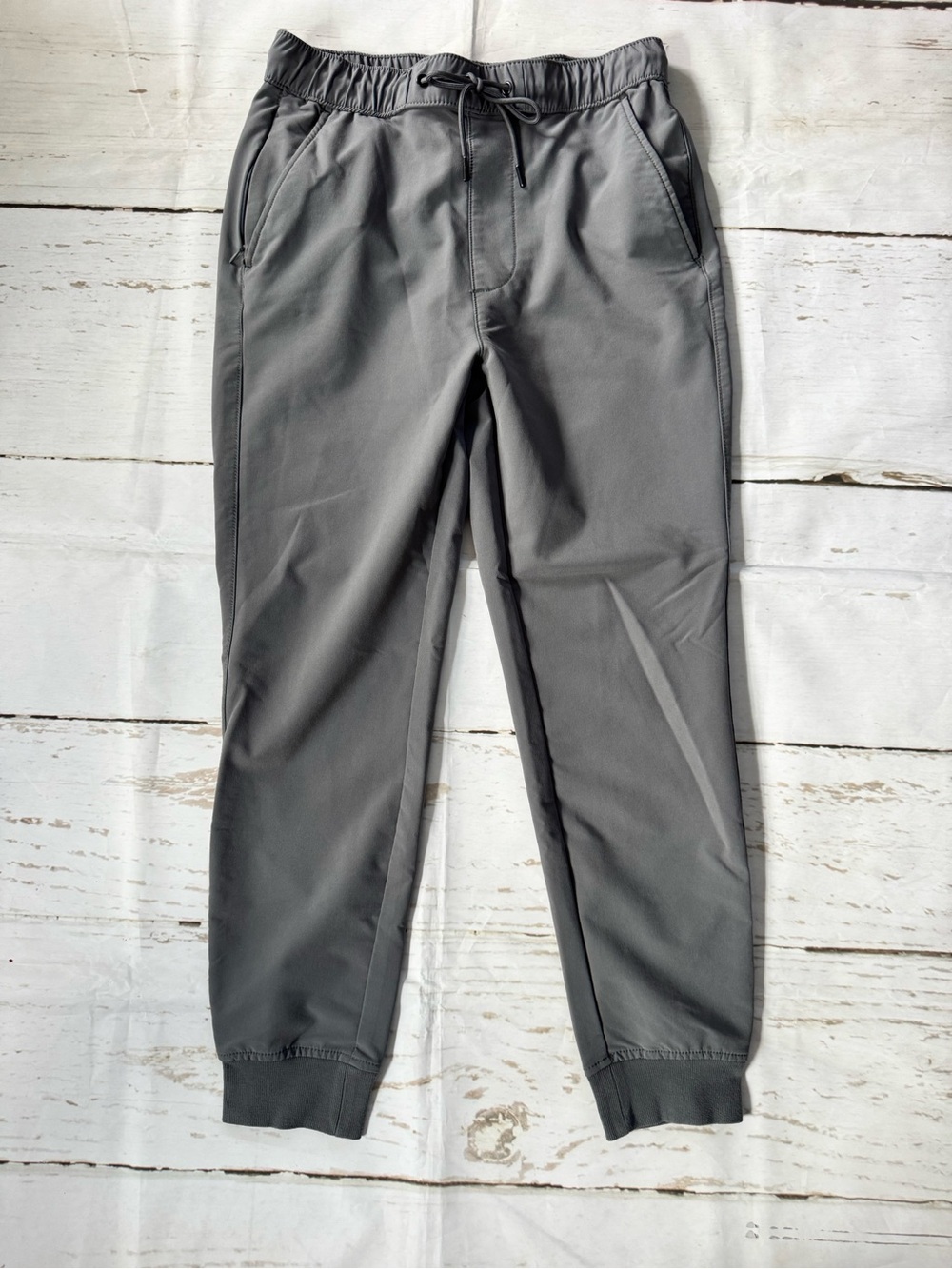 Women's Gray Elastic-Waist Jogger Pants EUC small